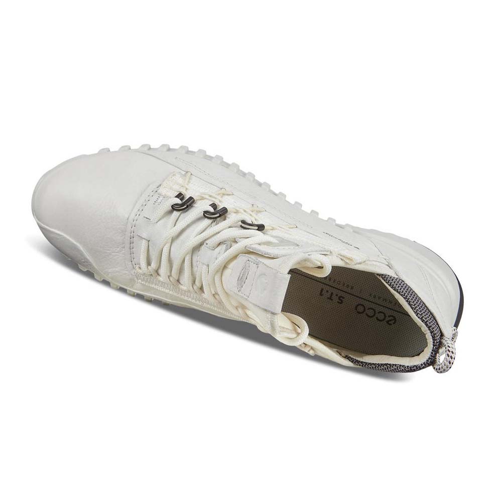 Women's Ecco Zipflex Low Dyneema Sneakers White | Canada 269RVD